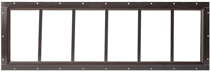 Shed Window 10x35 - Fixed Design with Tempered Glass (Brown)