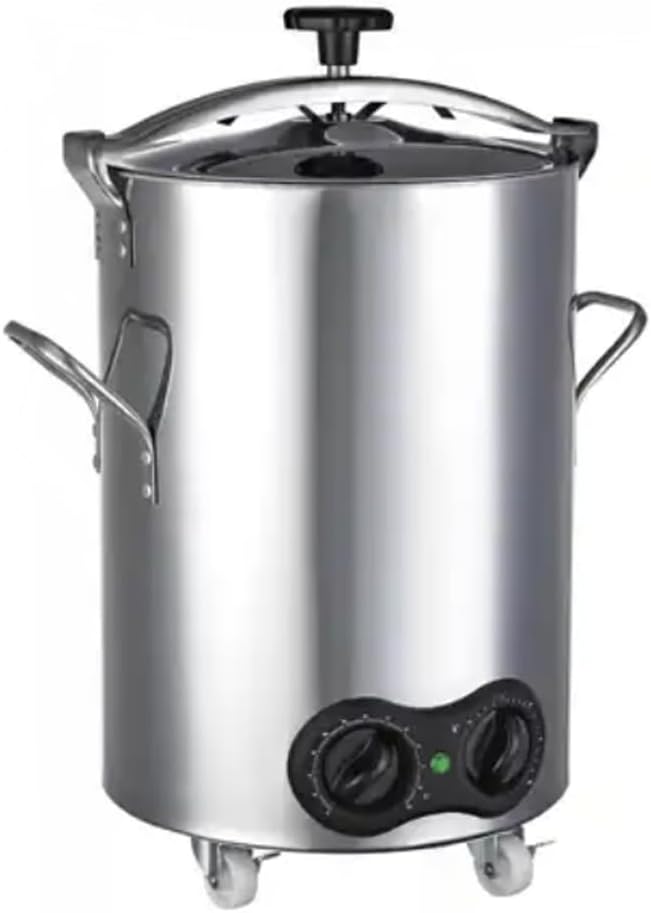 NEWTRY Commercial Food Steamer 50 Liter/53QT Steam Oven Heavy Duty for Cooking Electric Oven Bucket, 1800W