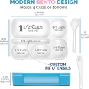 6 Compartment Lunch Boxes. Bento Box Lunchbox Containers for Kids, Boys Girls Adult. BPA-Free Microwave Safe School Bentobox Meal Planning Portion Container. Leakproof. Set of 2 Blue & Pink Kits