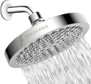 SparkPod Shower Head - High Pressure Rain - Premium Quality Luxury Design - No Tools Needed - Easy Clean Adjustable Replacement for Your Bathroom Shower Heads (Luxury Polished Chrome, 6 Inch Round)
