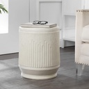 JONATHAN Y TBL1103A Kline 17.5" Mid-Century Modern Brutalist Indoor/Outdoor Accent Table Art Deco, Minimalist, Contemporary, Patio, Garden, Bathroom, Living Room, Cream Terrazzo Finish