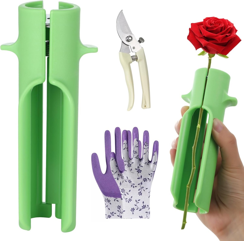 Rose Thorn Stripper Tool,Rose Stripper,Thorn Stripper,Flower Thorn Remover,Thorn Remover for Roses,Flower Bouquet Accessories (Green)