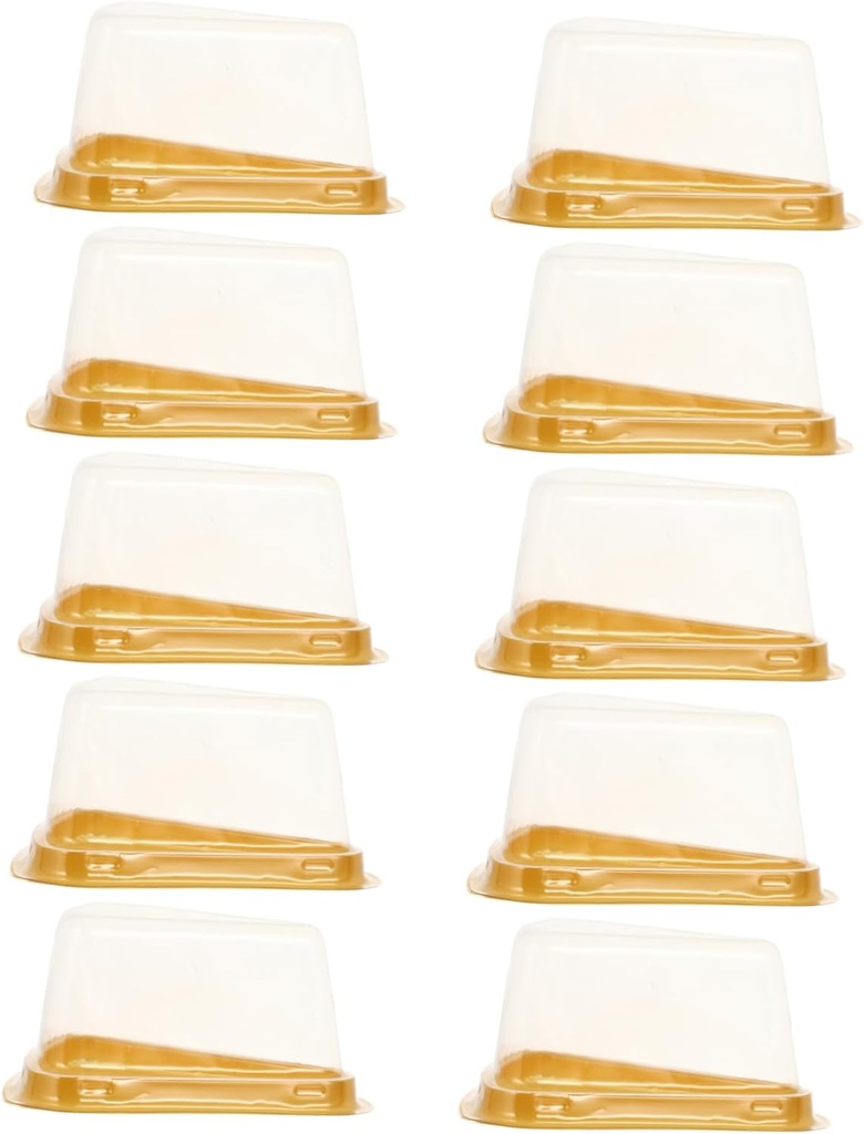 100Pcs Transparent Triangle Mousse Cake Box Dessert Packing Container for Cheesecake Cupcake Carrier Elegant Design for Home Bakery Use