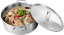 11Qt/2.75GAL Stainless Steel Stockpot, Large Kitchen Soup Cookware with Glass Lid, Stock Pot Stainless Steel, for Hot Pot/Chicken Soup/Porridge/Stir Fry