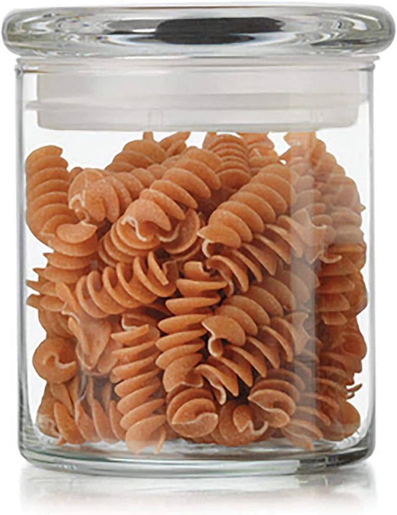 Libbey Cylinder Glass Storage Jars with Lids, 22-ounce, Set of 3