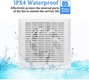 HBJWOV Waterproof Mute Bathroom Extractor Exhaust Fan Ventilating Strong Fan For Kitchen Toilet Window Ventilation Fans(4 Inches)
