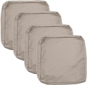 Sqodok Patio Cushion Covers 24x24 Waterproof Outdoor Cushion Covers for Patio Furniture 4Pack Patio Cushion Slicovers Replacement Outdoor Seat Cushion Slip Cover for Wicker Chair, Tan