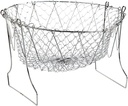 Frying Basket Stainless Steel Fry Basket Foldable Spider Strainer for Fried Food Frying Colander Food Net Fry Cooking