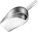 ABOOFAN Stainless Steel Ice Scoop Multi-Purpose Functionality for Ice Flour and Food for Kitchen Parties and Outdoor Use Lightweight and Sturdy