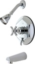 KINGSTON BRASS KB46310ZX Millennium Tub and Shower Faucet, Polished Chrome