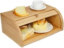 Kitchen Storage Box Bread Box Sliding Lid Bamboo Snack Basket Multifunctional Food Sealed Box 40 27 17cm