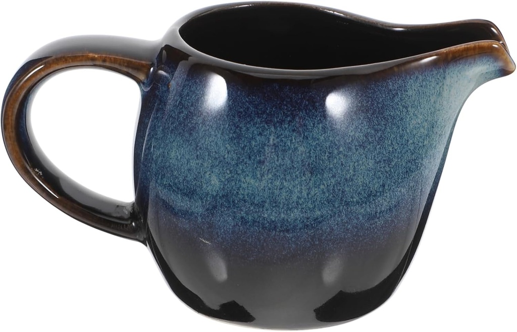 European Ceramic Milk Jug Jura Milk Container Elegant Pitcher for Tea Restaurant Sauce Serving