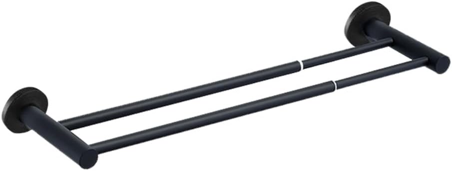 Retractable #304 Stainless Steel Towel Bar, Single bar or Double bar Optional,Adjustable Length from 16 inches to 28.9 Inches (Matt Black, Double Towel bar)