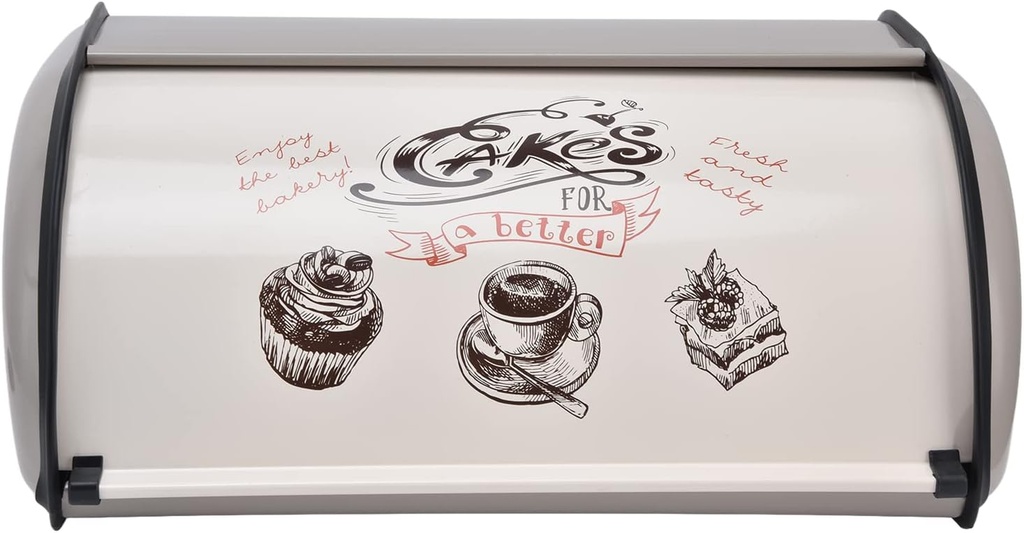 ZJchao Bread Box, Large Capacity Roll Top Door Bread Holder Bread Box For Kitchen Countertop Bread Container For Household Bakery