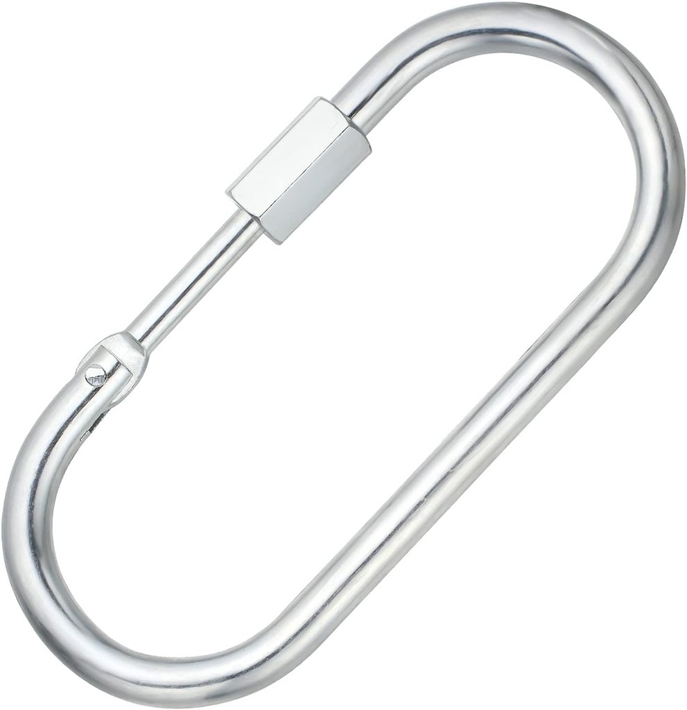 Quick Link Big Oval Locking Carabiner Clip Large Tow Chain Quick Links Rope Connector 6 Inch M10 for Trailer Swing Hammocks Cable Camping