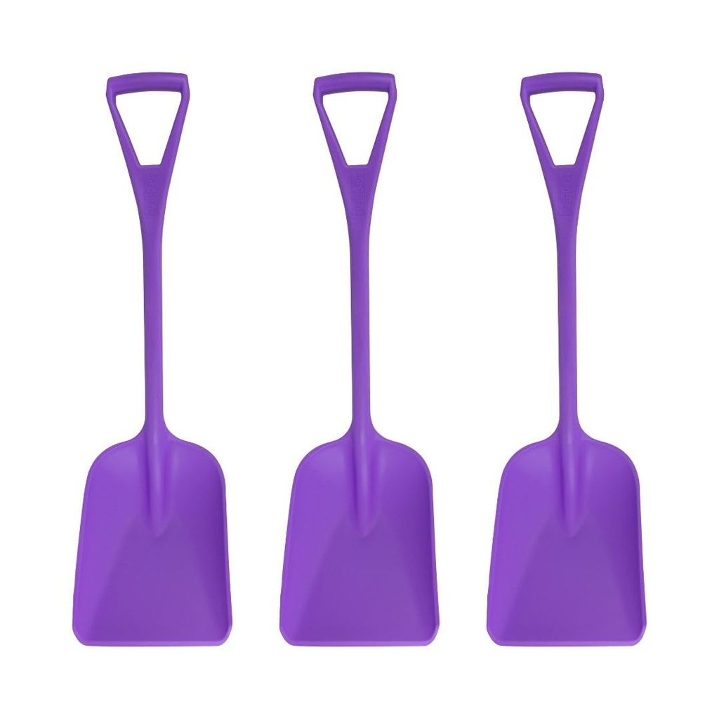SPARTA 41076EC68 Plastic Sanitary Shovel, Food Safe Plastic Shovel For Commerical Kitchens, 11 Inches, Purple, (Pack of 3)