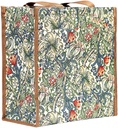 Signare Tapestry Shoulder Bag Shopping Bag for Women with Golden Lily Design (SHOP-GLILY)
