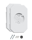 Siding Light Mounting Block, 8141DBL White Outdoor Mounting Plate kit with Built-in Electrical Box, Vinyl Siding Block for 1/2 inch Double, 2 Pack