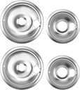 Drip Pan Electric Stove Burner Covers for Whirlpool W10278125, 4 Pack(2x6" and 2x8")