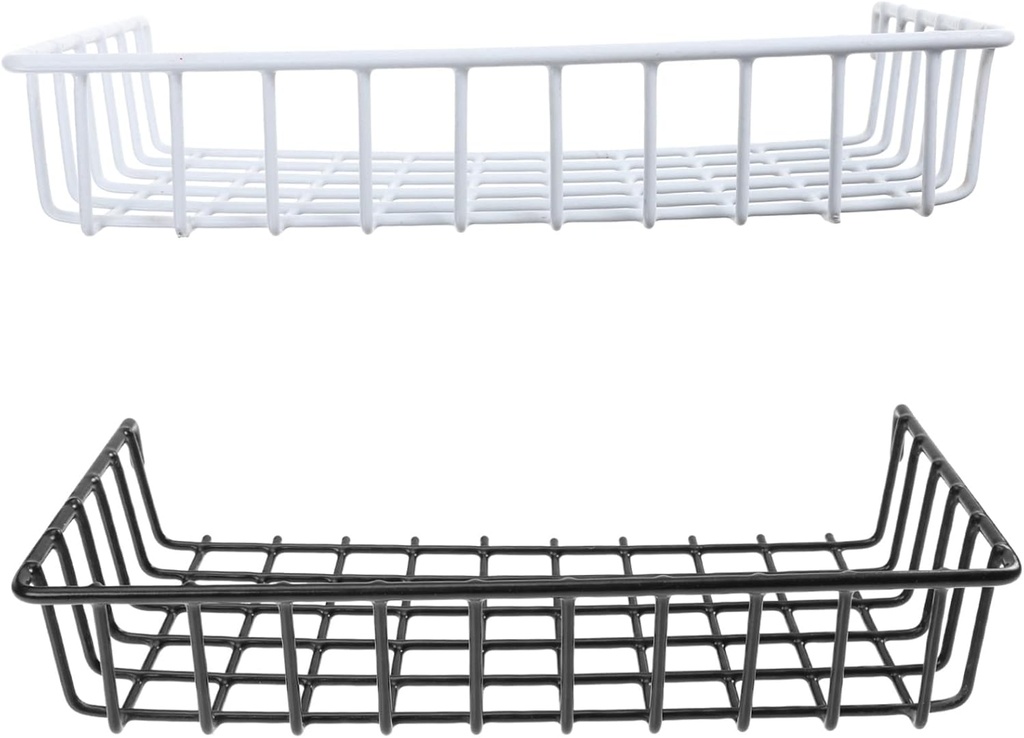 Ciieeo 2pcs Iron Storage Basket Set Hanging Snack and Fruit Organizer Practical Home Storage Solution for Kitchen and Closet