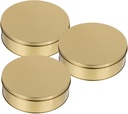 3pcs Holiday Tinplate Box Lid Cookie Tin Round Candy Box Chinese Candy Storage Tinplate Storage for Christmas Wedding Party Favor