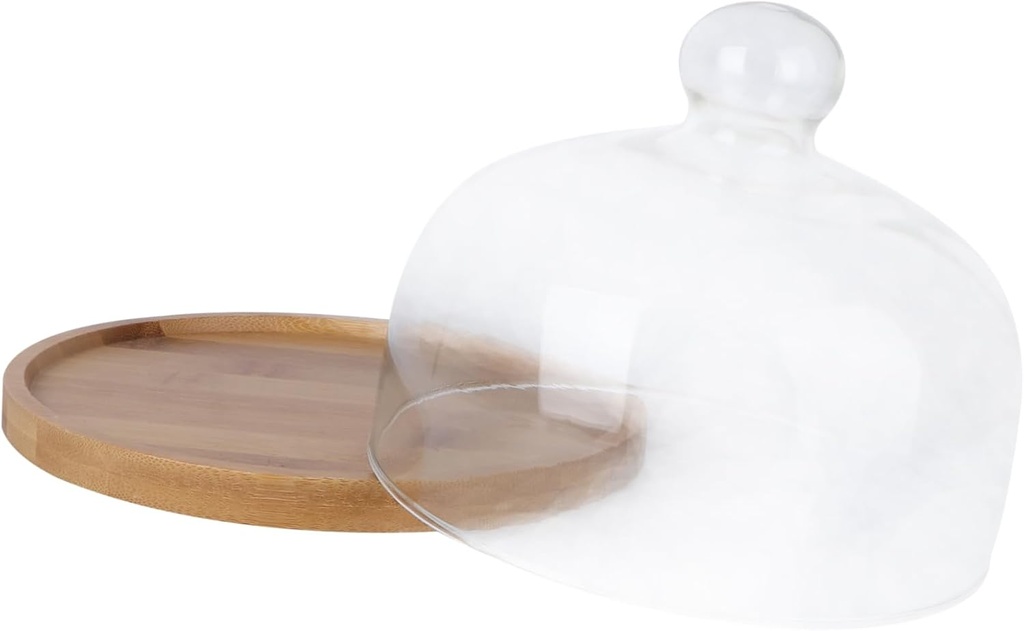 PRETYZOOM 1Pc Food Grade Dome Cake Carrier with Base for Storing and Transporting Cakes Cupcakes and Desserts and Versatile Cake Display Stand for Events and Parties