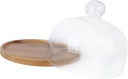 PRETYZOOM 1Pc Food Grade Dome Cake Carrier with Base for Storing and Transporting Cakes Cupcakes and Desserts and Versatile Cake Display Stand for Events and Parties