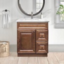 Maple Walnut Sink Base Bathroom Vanity with Drawers 30" Ready-to-Assemble Cabinet