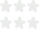LC LICTOP 2 Inch White Star Soft Rubber Drawer Knobs 6pcs, Warm Style Cabinet Knobs for Kids Room, Cute Drawer Pulls Handles with Screws for Dresser Wardrobe Closet