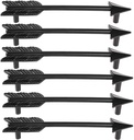 SCRTB 6Pcs Arrow Knobs Drawer Furniture Knobs for Modern Pull Zinc Alloy Casting Cupboard Wardrobe Kitchen Bronze Jewelry Box Bath Handle (Hole spacing 96mm, Black)