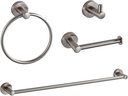 BGL Bathroom Accessories Set 4-Pieces Shiny Brushed Nickel Zinc Alloy Wall Mounted Towel Racks for Bathroom