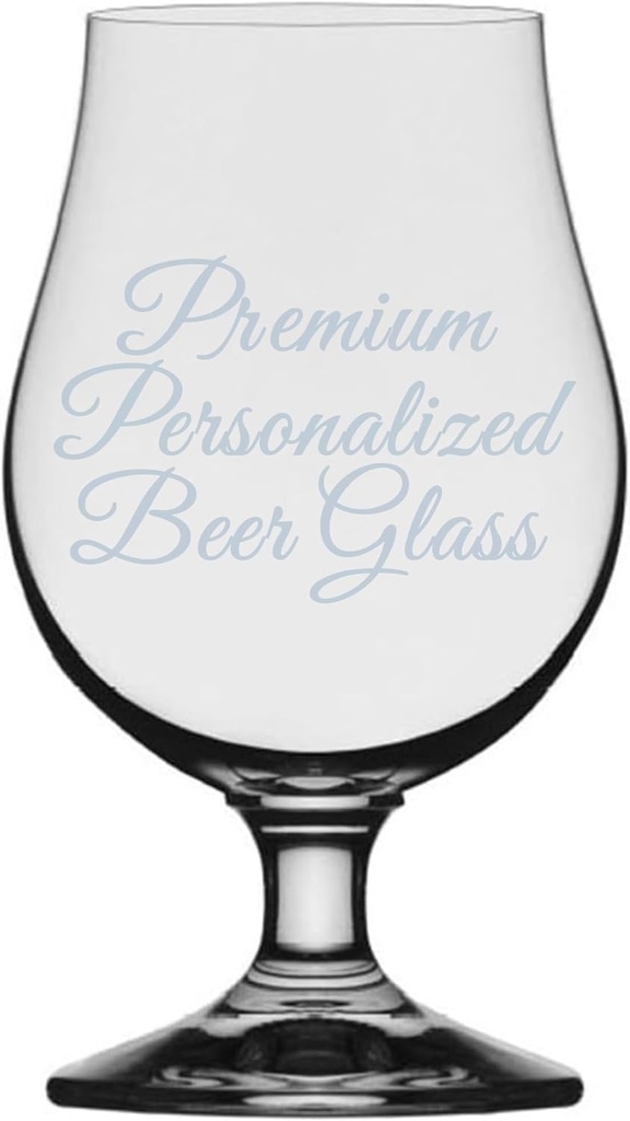 Etched Laser Art Personalized Etched 25oz 13.25oz Crystal Iona Beer Glass Goblet - Dishwasher Safe Glassware Customized For Any Occasion, Custom Engraved Beer Glass, Birthday Gifts & Wedding Gifts