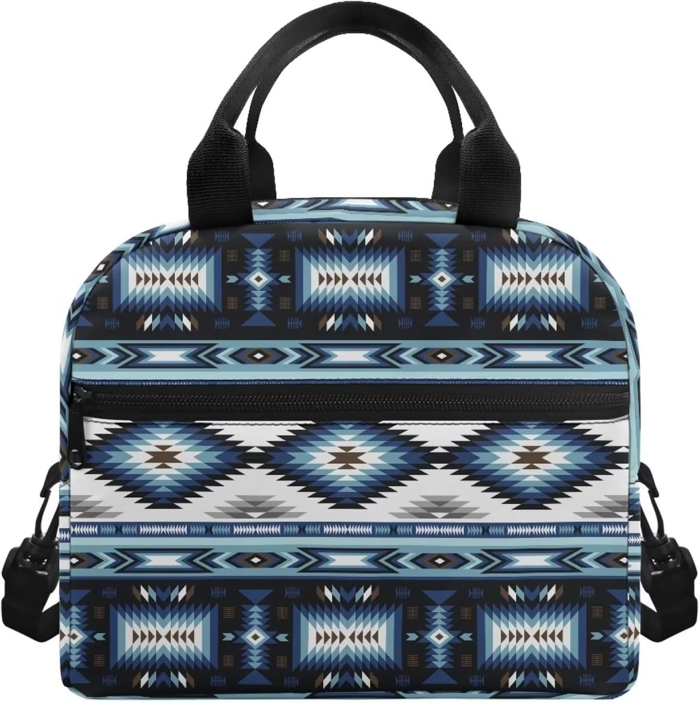 Lunch Bags Tote Bags Native Western Southwestern American Aztec Navajo Leakproof Lunch Box Reusable Waterproof Portable Insulated Lunchbags for Work Office Picnic Travel