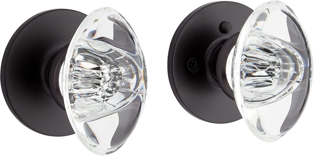 Signature Hardware 479264 Ula Solid Brass Privacy Door Knob Set with 2-3/8" Backset