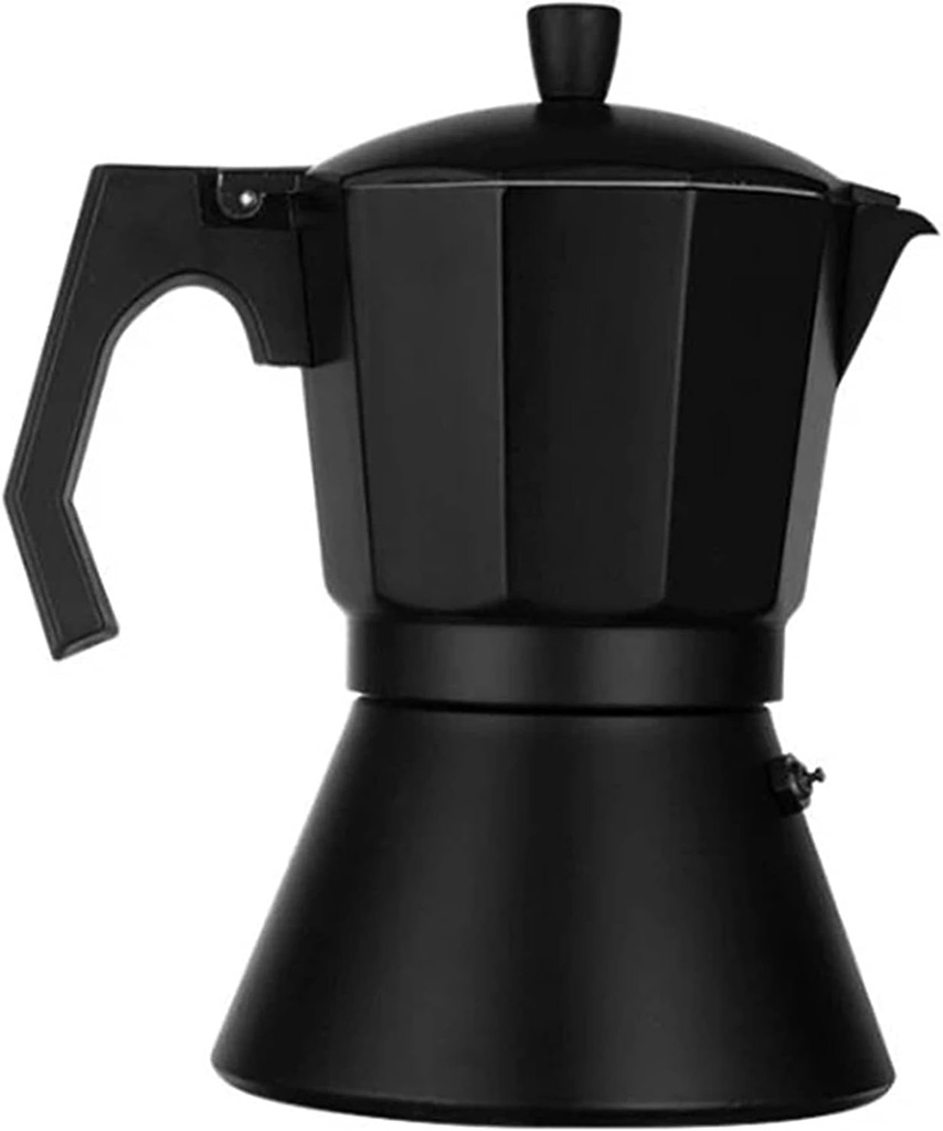 Mocha Pot Mocha Latte Coffee Machine Mocha Espresso Coffee Pot Stove Coffee Machine Stovetop Coffee Makers (Color : Black, Size : 450ml) (Black 450ml)