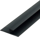 Outwater Plastic H Channel Fits Material 1/4 Inch Thick Black Styrene Divider Moulding 8 Foot Length Pro Pack (Pack of 5, 40 Feet Total)