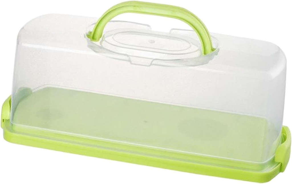 Rectangular Bread Box Food Storing Bread Keeper Loaf Cake Storage Container Box for Kitchen, Green