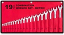 19-Piece Complete Metric Combination Wrench Set in Roll-up Pouch, No Skipped Metric Sizes 6mm - 24mm | Best Value Wrench Set, Ideal for General Household, Garage, Workshop, Auto Repairs, Emergency