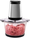 Electric Meat Grinder, 200W Food Processor for Quick Chopping Meat, 1.2L Large Capacity Stainless Steel Electric Food Chopper, 2 Rotating Speed Levels with Sharp Blades