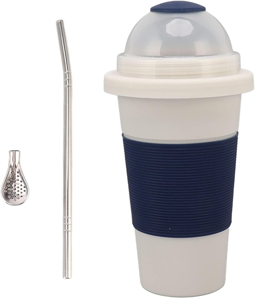 Aluminum Slushie Maker Cup, Double Layer Insulated Quick Frozen Magic Slushy Maker Milk Shake Ice Cream Maker Cooling Cup for All Age for Milk Shake, Smoothies