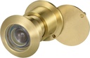 uxcell Brass Door Viewer Peephole 220-degree with Rotating Cover for 1-3/5 to 2-1/6 Inch Doors, Satin Gold Finish
