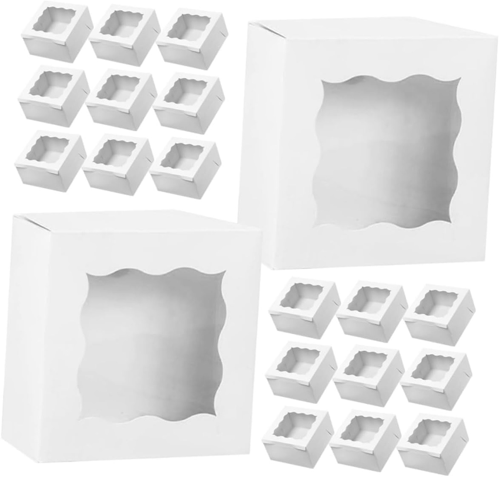 IMIKEYA 50pcs Individual Cupcake Containers for Muffins Pastries Egg Tarts and Desserts Versatile Takeaway Boxes for Events and