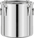 304 Stainless Steel food Storage Containers,3.2 Gal/12L Airtight Stainless Steel Bucket With lids,405oz Flour Storage Container,Metal Airtight Canister for Rice,Grain,Coffee Bean,Dog Food