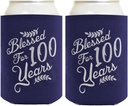 100th Birthday Gifts For Women Blessed For 100 Years 2-Pack Can Drink Thermocoolers