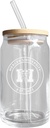 R and R Imports Mercer University NCAA 12 oz Engraved Can Glass Single