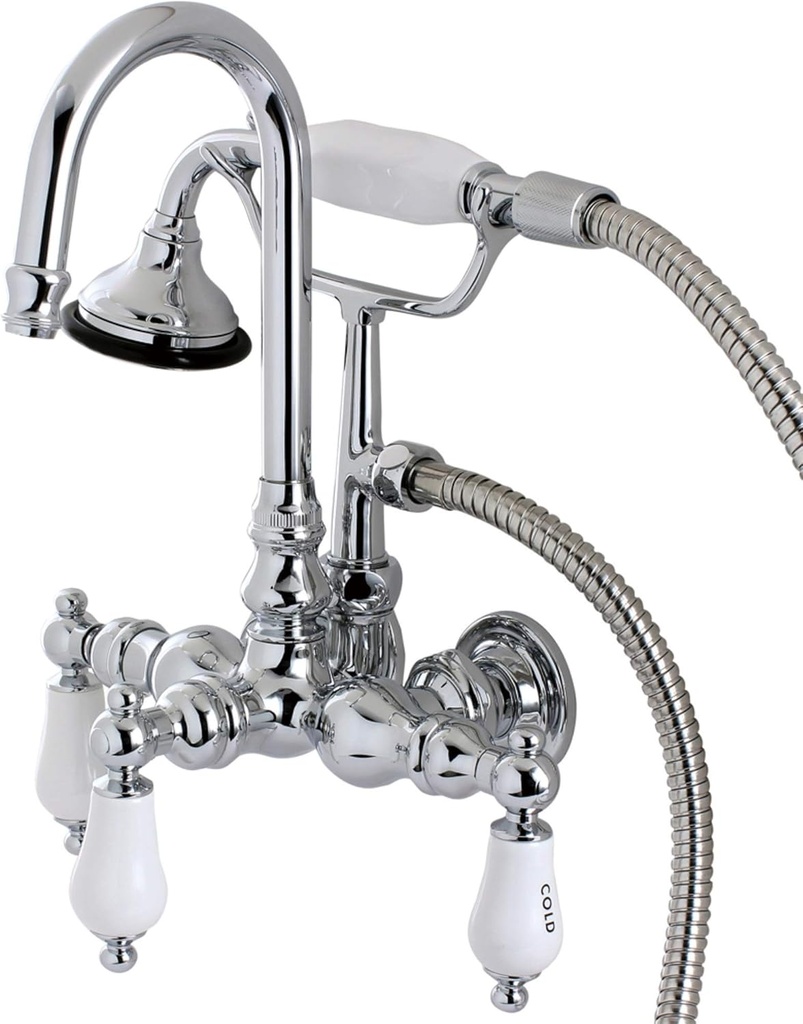 Aqua Eden Wall Mount Clawfoot Tub Faucet Finish: Polished Chrome