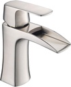 Blossom Waterfall Single Handle Bathroom Sink Faucet | One Hole Mounted | Brushed Nickel (F01 301 02)