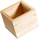 2pcs Traditional Wooden Sake Cup Holder Box Square Sake Cups for Japanese Kitchenware