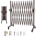 WICHEMI Expandable Driveway Gate, 10.8FT Outdoor Retractable Gate, Portable Fence for Wide Openings Temporary Traffic Garage Barricade