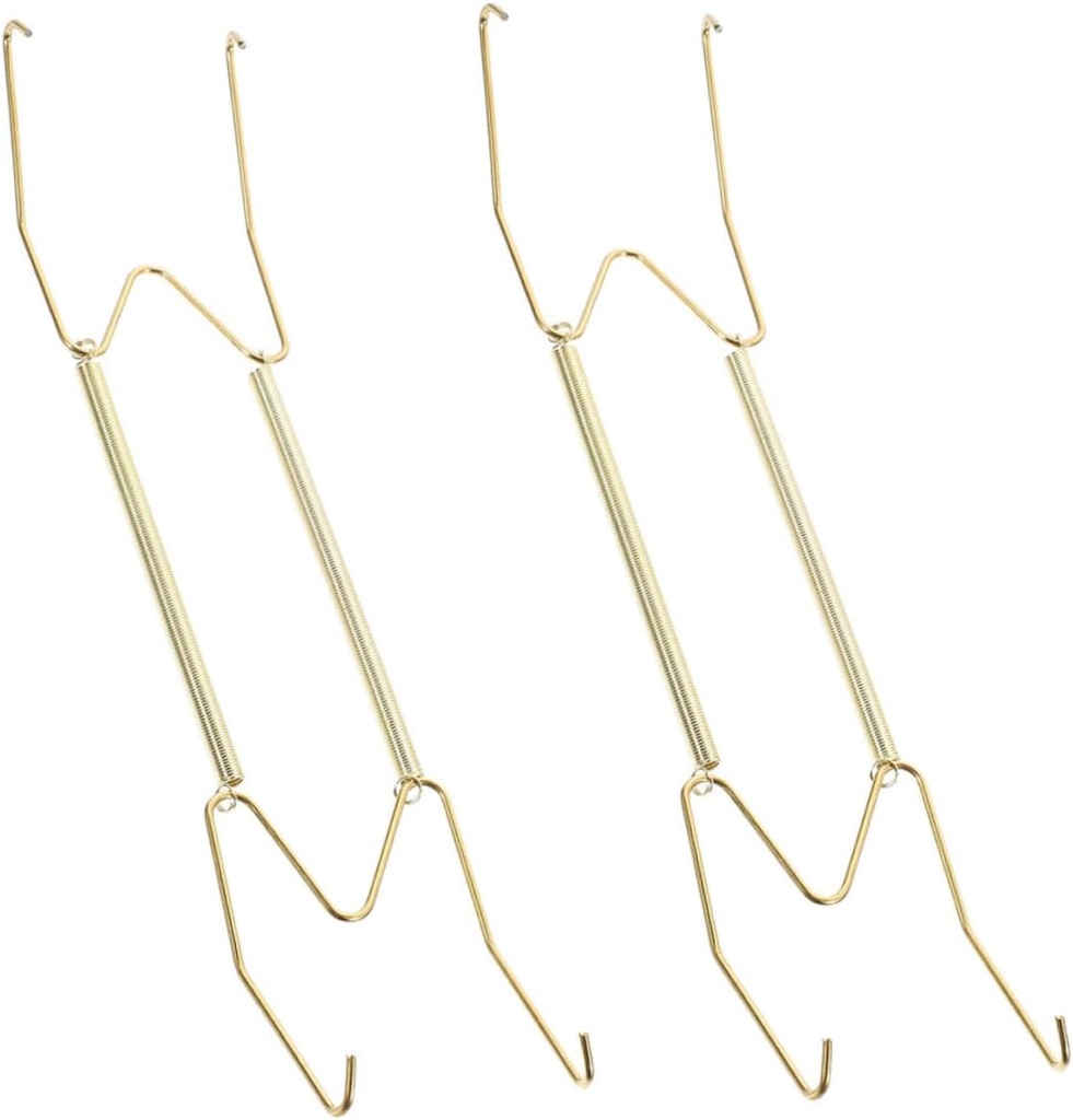 Cabilock 2pcs Spring Plate Hangers for Wall Display Holders for Decorative Plates Aesthetic Wall Mounts Secure and Protective Design